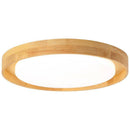 Plafonnier en bois à LED rond design Solid