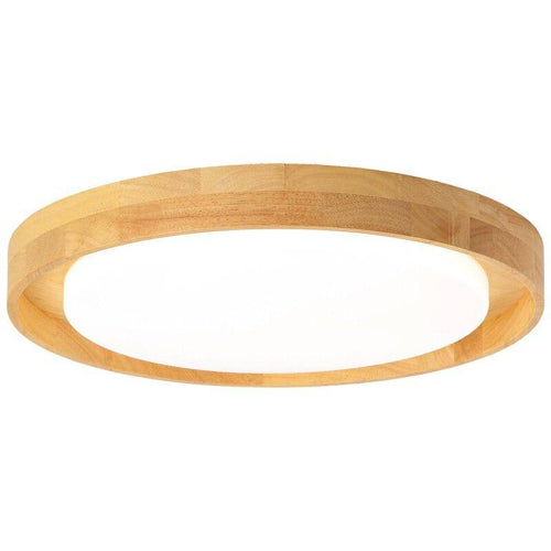 Plafonnier en bois à LED rond design Solid