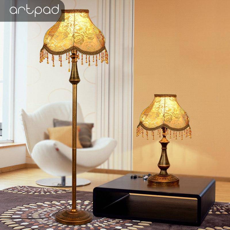 Lampadaire LED abat-jour en tissu sur pied - vue 5 sur 15
