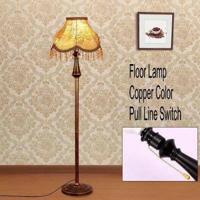 Lampadaire LED abat-jour en tissu sur pied - vue 6 sur 15