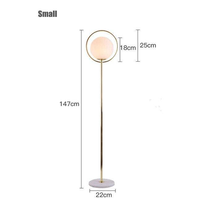 Lampadaire LED doré avec boule en verre Ball - vue 7 sur 7
