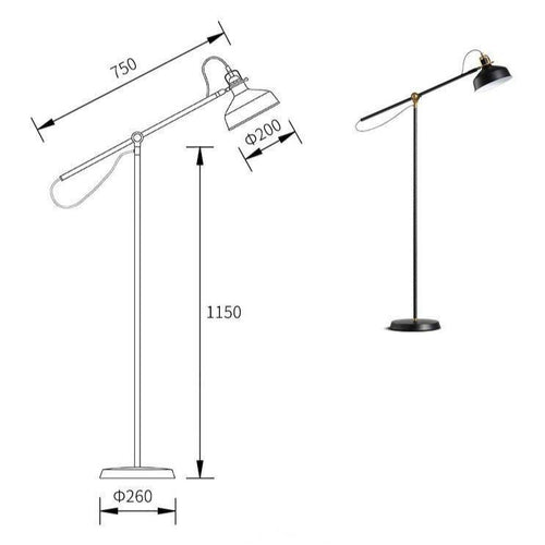 Lampadaire moderne ajustable Retro