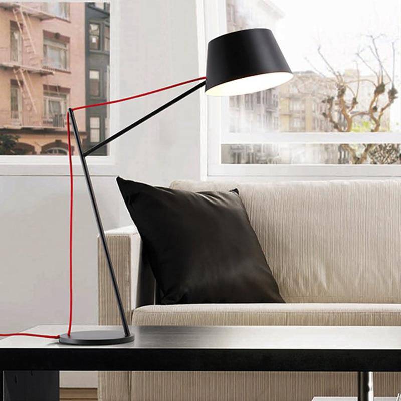 Lampe de chevet ou bureau design noir Long - vue 3 sur 5