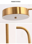 Lampadaire design doré arrondi Study