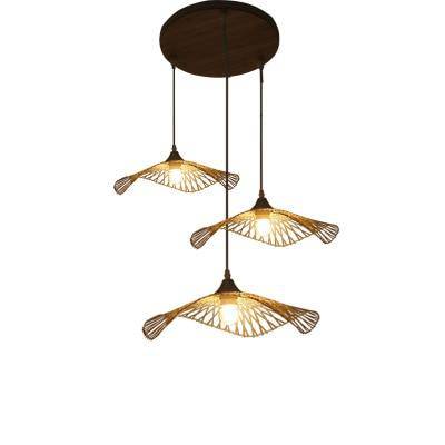 Lustre design en bambou style japonais Saucer - vue 8 sur 7