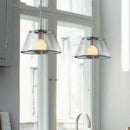 Suspension design en verre à LED triangle