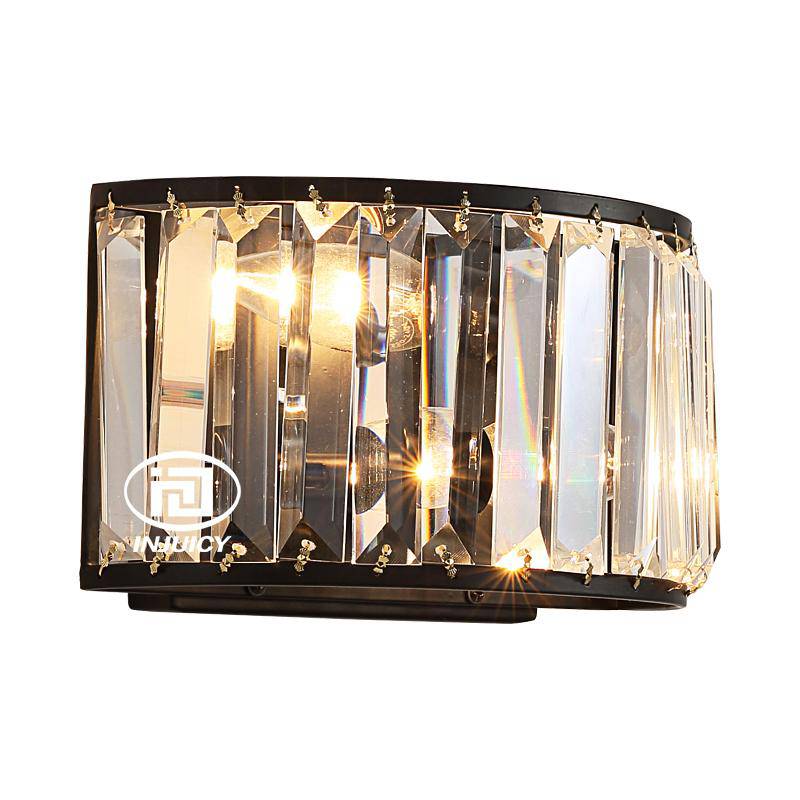 Applique LED demi-cercle en cristal Loft