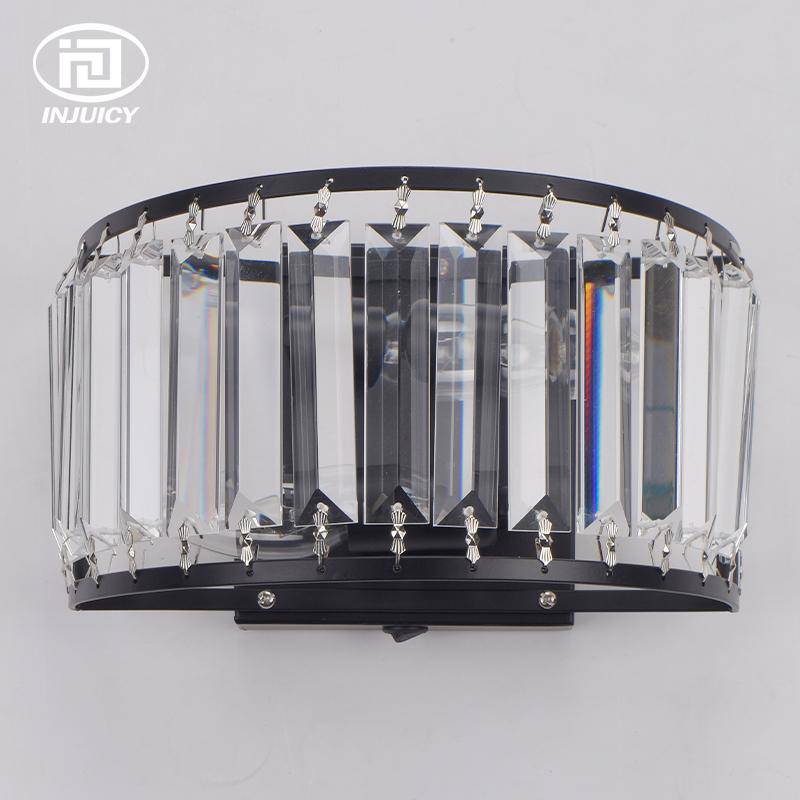 Applique LED demi-cercle en cristal Loft - vue 5 sur 8