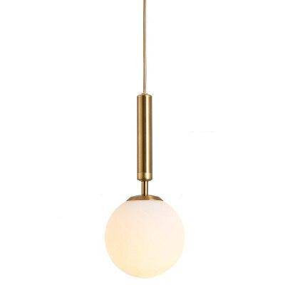 Suspension design boule en verre à LED et support cylindrique - vue 8 sur 8