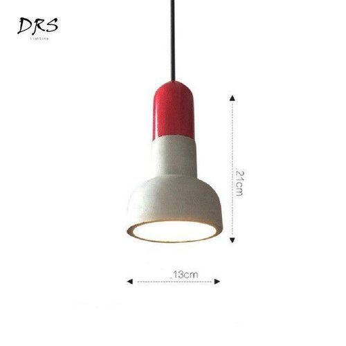Suspension design style ciment et base colorée Nordic