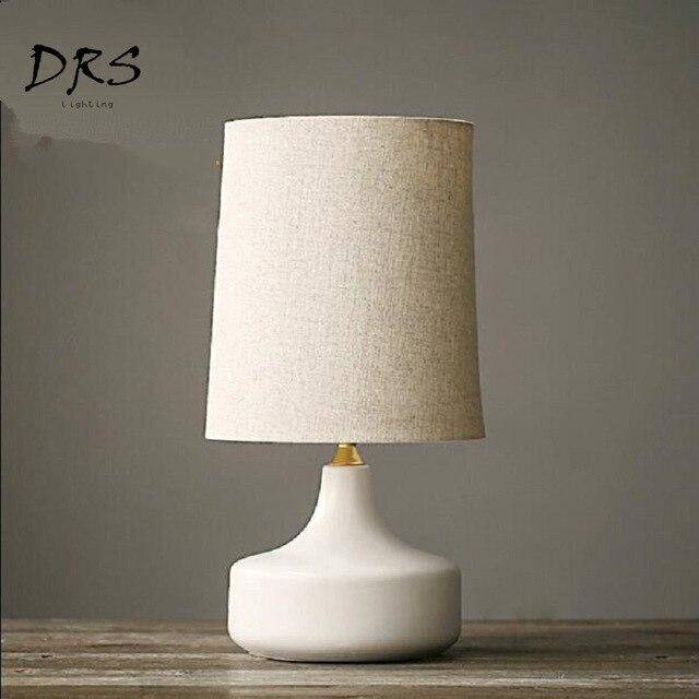 Lampe à poser en céramique design avec abat-jour en tissu Mariage