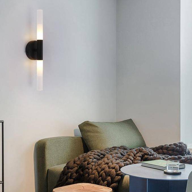 Applique murale dorée cylindrique à LED Vanity