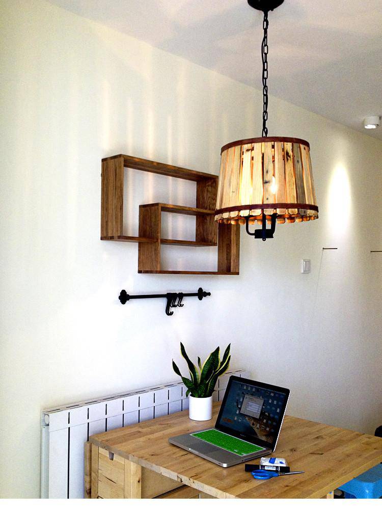 Suspension tonneau en bois antique Bucket - vue 6 sur 7