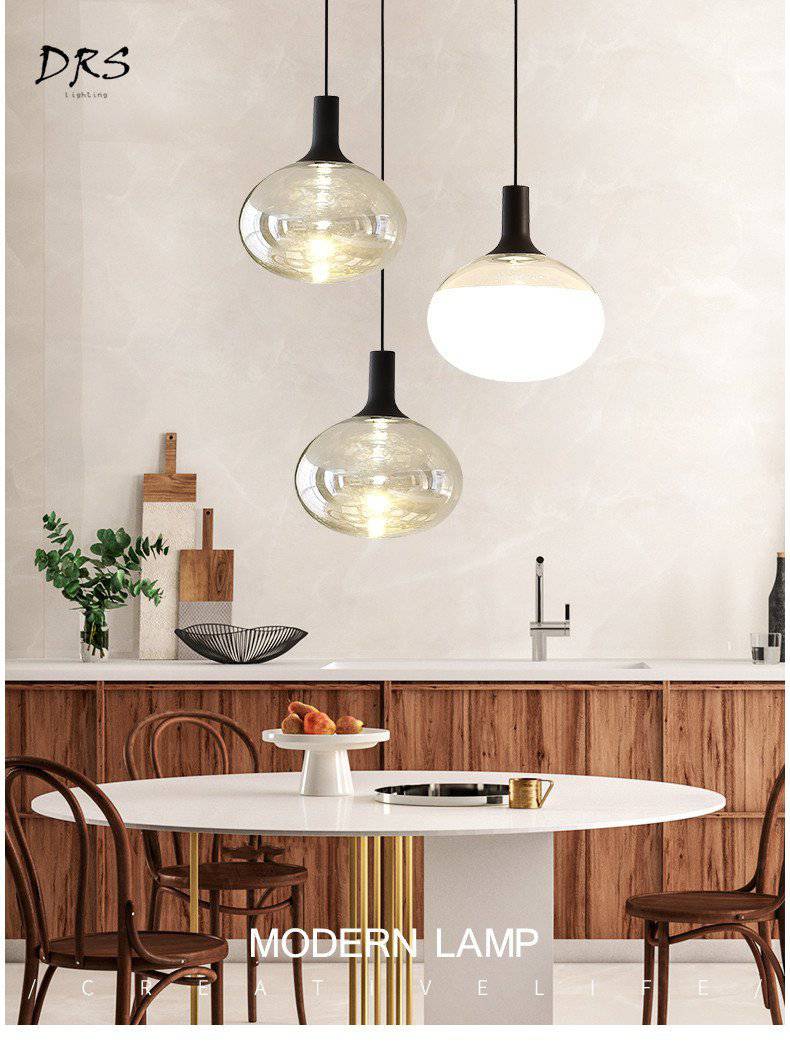 Suspension design boule en verre Simple - vue 5 sur 7