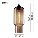 Suspension arrondies en verre de plusieurs formes scandinaves
