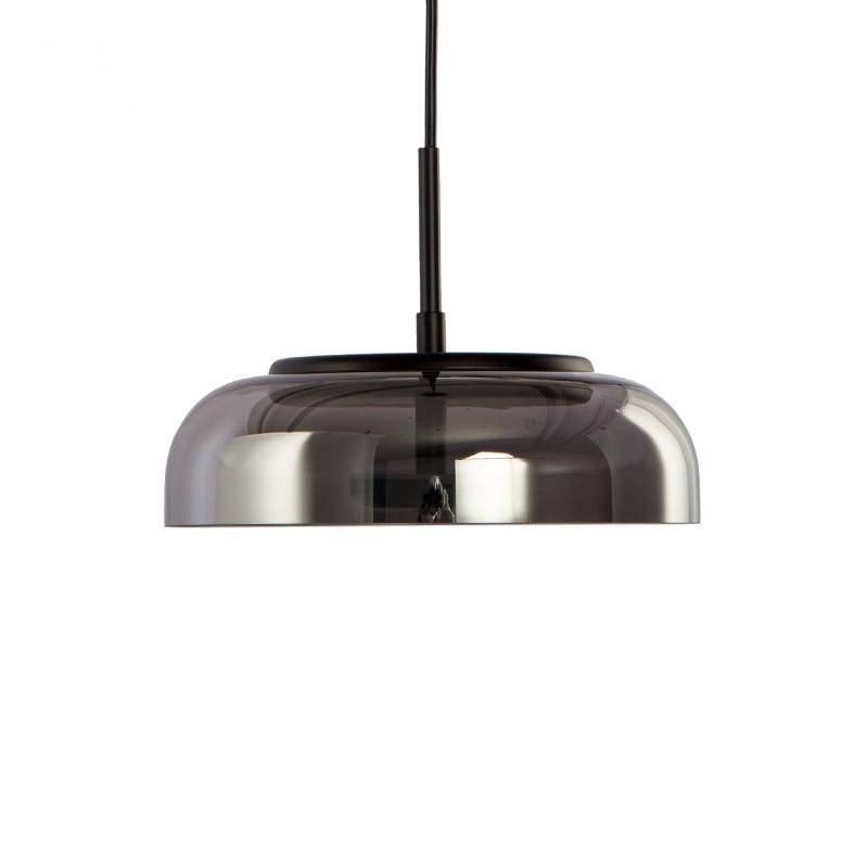 Suspension design à LED en verre arrondi Steel - vue 4 sur 7