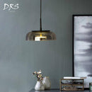 Suspension design à LED en verre arrondi Steel
