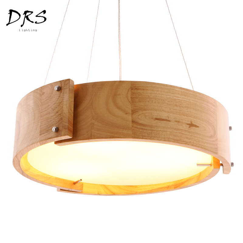 Lustre design en bois arc de cercles - vue 4 sur 4