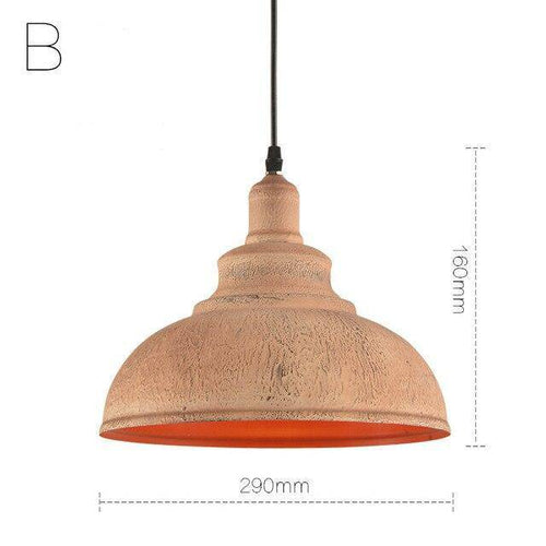 Suspension rustique style cuivre industriel vieilli - vue 6 sur 8