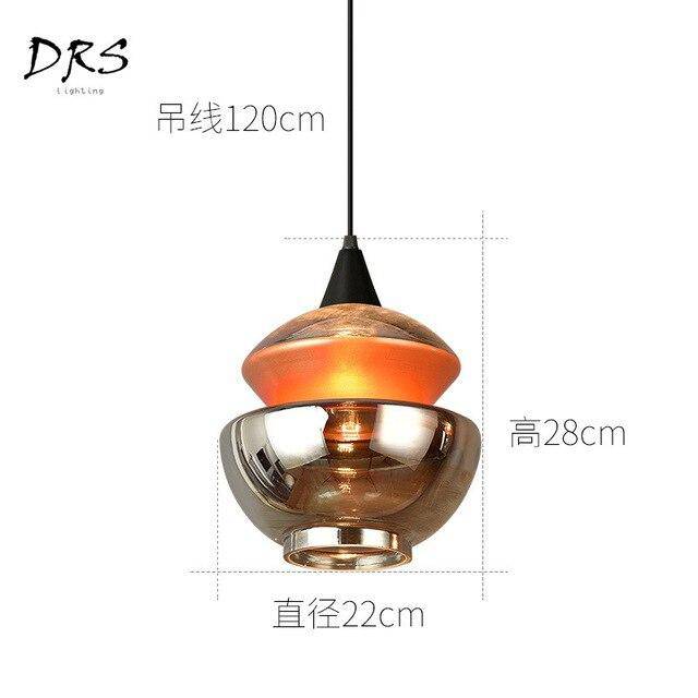 Suspension design en verre fumé marron de plusieurs formes - vue 10 sur 17