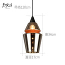 Suspension design en verre fumé marron de plusieurs formes