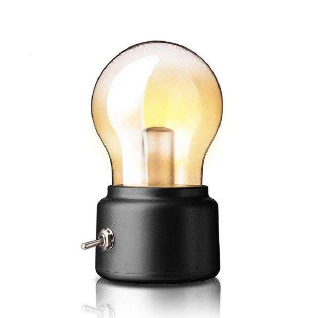 Lampe à poser LED vintage en forme d'ampoule