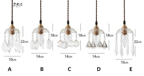 Suspension doré en cristal French