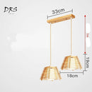 Suspension LED cage conique en bois
