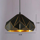 Suspension design rétro en métal noir Loft