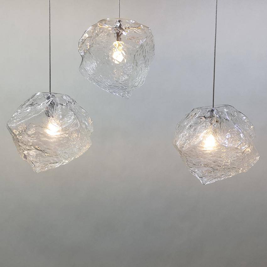 Suspension style glaçon en verre - vue 4 sur 6