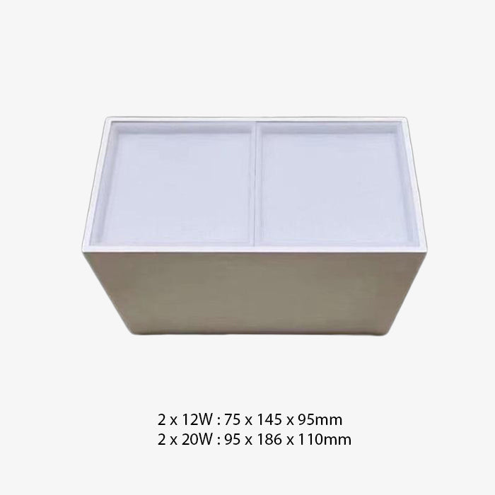Spot design LED en forme de cube en aluminium Beal
