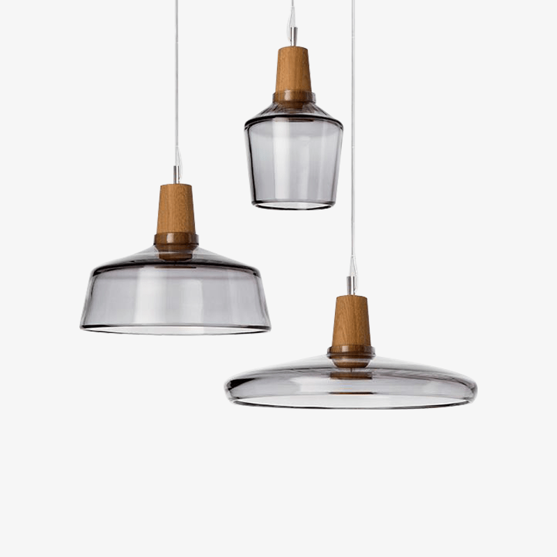 Suspension à LED en verre de différentes formes - vue 3 sur 11