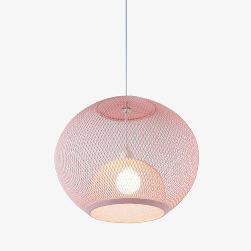 Suspension avec abat-jour en métal ajouré Wicker