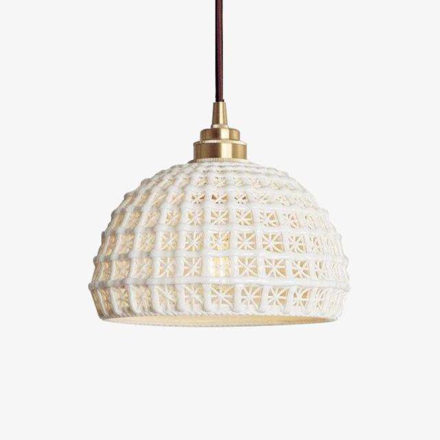 Suspension avec abat-jour style japonais moderne