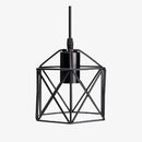 Suspension cage en métal industriel hexagone