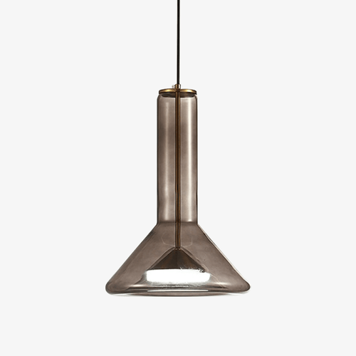 Suspension design à LED aux formes arrondies en verre