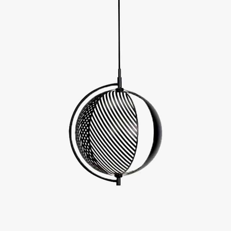 Suspension design à LED en boule métal style industriel