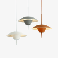 Suspension design conique colorée à LED Macaron