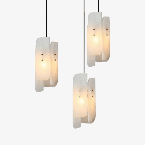 Suspension design en marbre blanc LED style Luxury