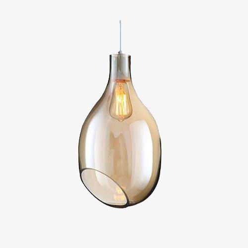 Suspension design en verre ovale ouvert