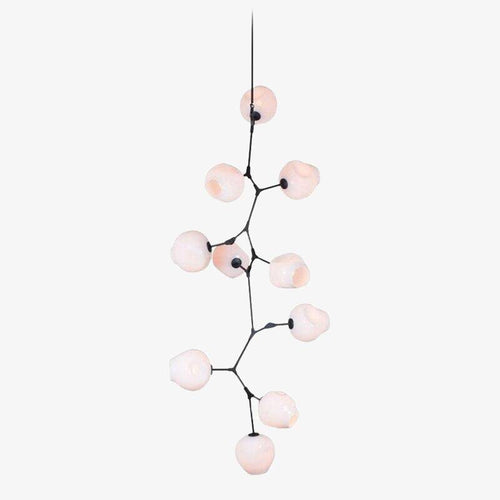 Suspension design LED avec abat-jour en verre style branche Creative