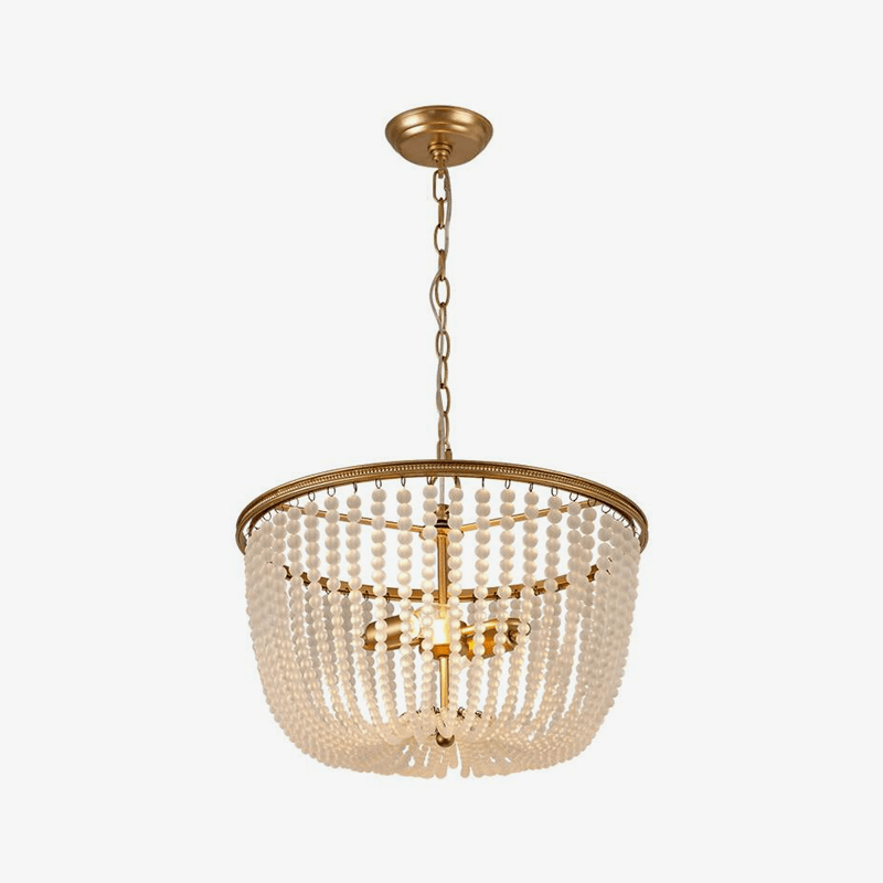 Suspension design LED dorée avec abat-jour en verre cristal Luxury