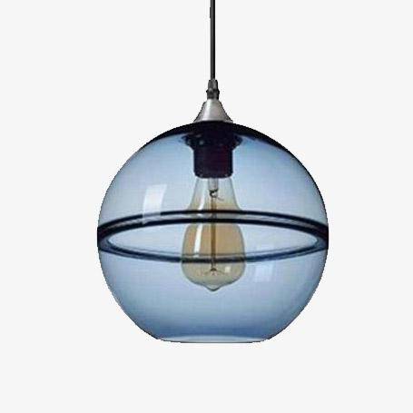 Suspension design LED en boule de verre style Hang