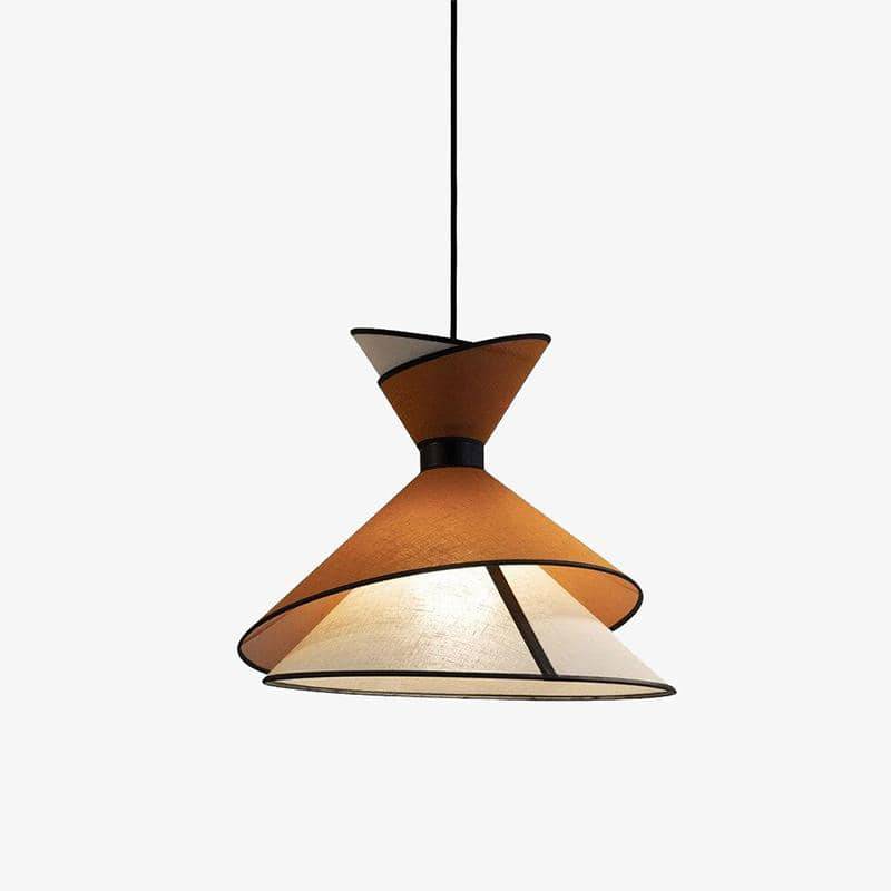 Suspension design LED en métal avec abat-jour asymétrique