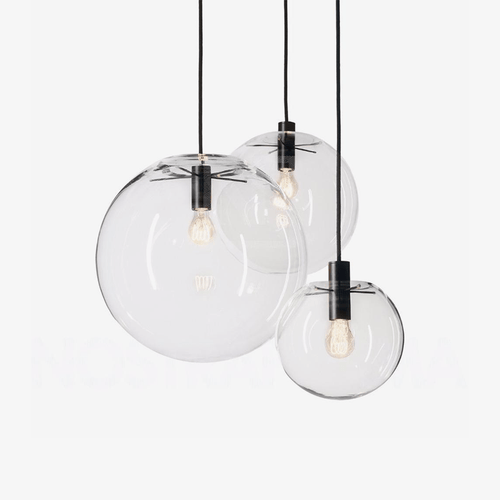 Suspension en verre chromé Nordic Globe