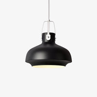Suspension industrielle avec abat-jour arrondi et coloré Aliza