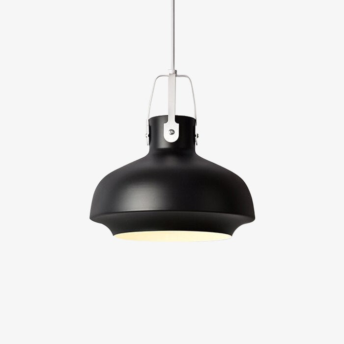 Suspension industrielle avec abat-jour arrondi et coloré Aliza