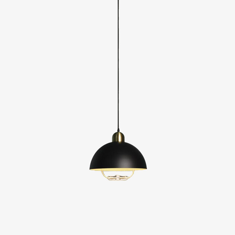 Suspension industrielle avec abat-jour arrondi Lyvia