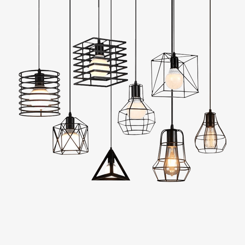 Suspension LED cage de différentes formes Industrial
