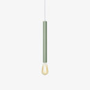 Suspension LED cylindre coloré avec lampe apparente